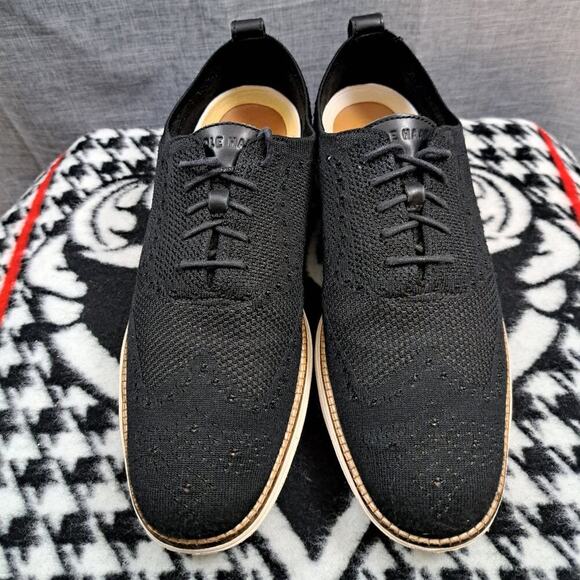 Cole Haan Shoes Mens Size 11 M ØriginalGrand Wingtip Oxford Black - Picture 3 of 11